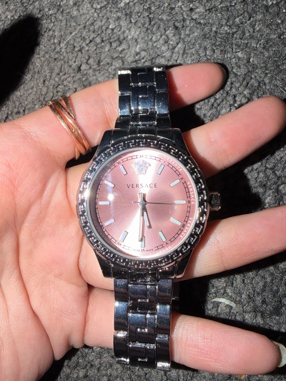 Versa Pink Dial Silver Bracelet Watch. OPEN OFFER